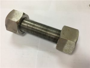 No.50-Incoloy 925 Stud bolt cw nut hex abot