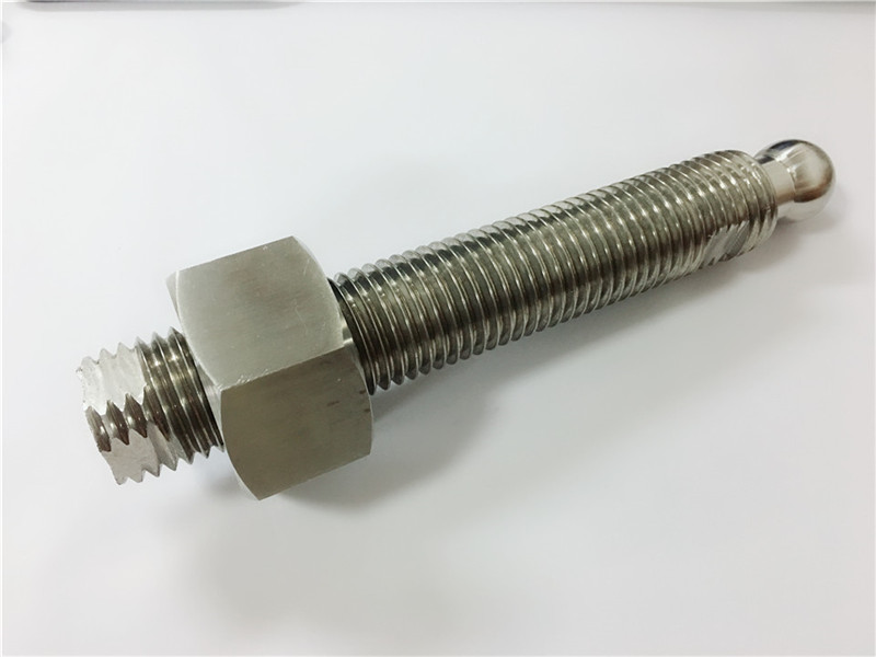 kualitas khusus cnc lathe ngowahi pengikat bola kandang titanium